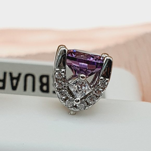 "Birthstone S925 Sterling Silver CZ Stud Earrings for Women/Girl, US19251041 - Picture 10 of 15